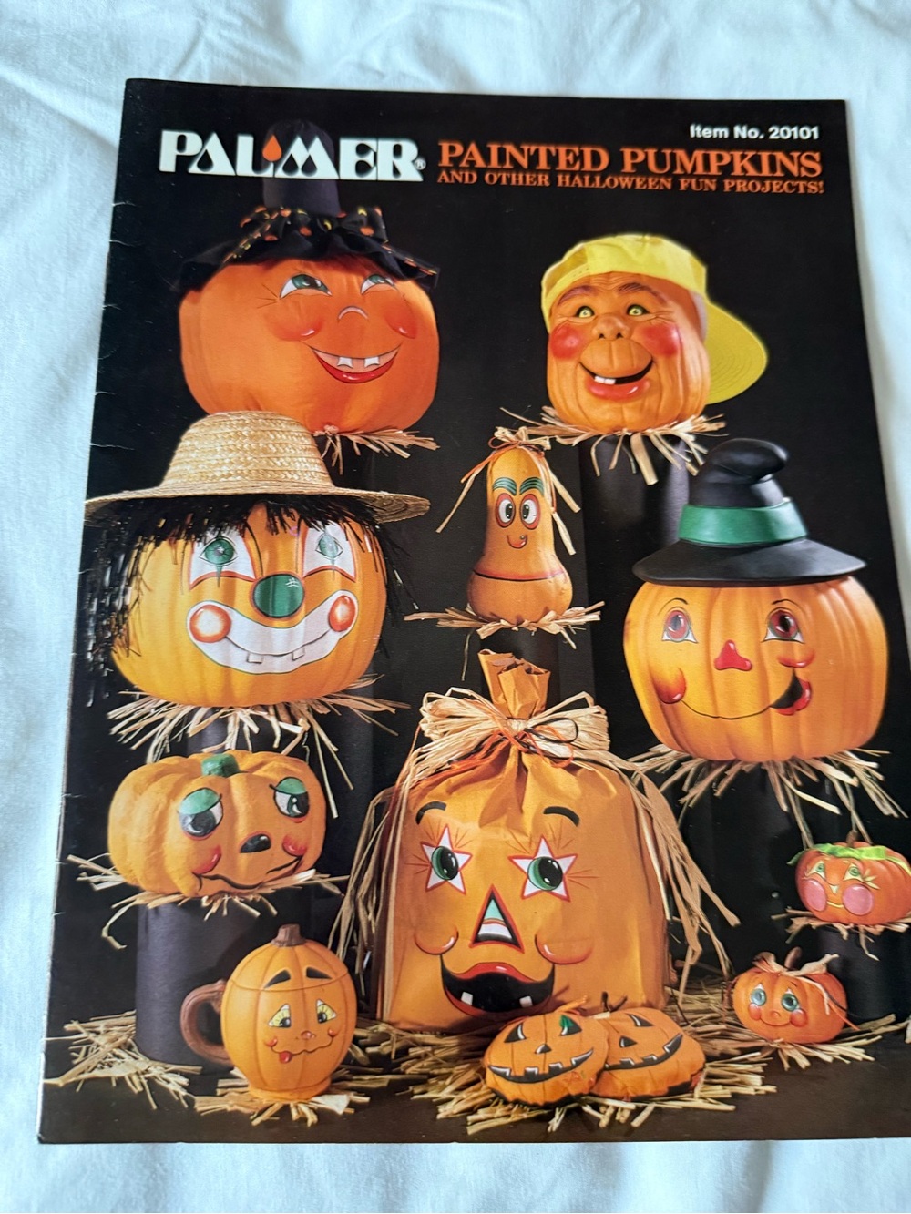 Vintage Palmer Painted Pumpkins Halloween Craft Ideas Book Ephemera Retro Kitsch